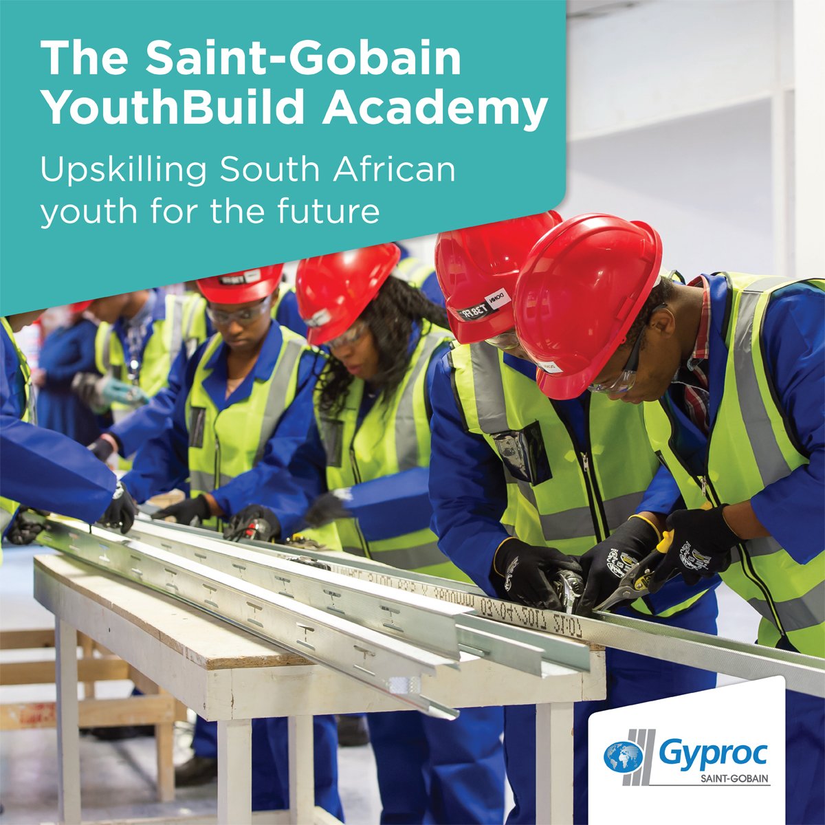 SaintGobainAFR's tweet image. YouthBuild Academy
Gyproc is incredibly proud of The Saint-Gobain YouthBuild Academy. Not only are we assisting in sustainable employment for the South African youth, we are also inspiring them to take charge of their future and help them make a name for themselves.