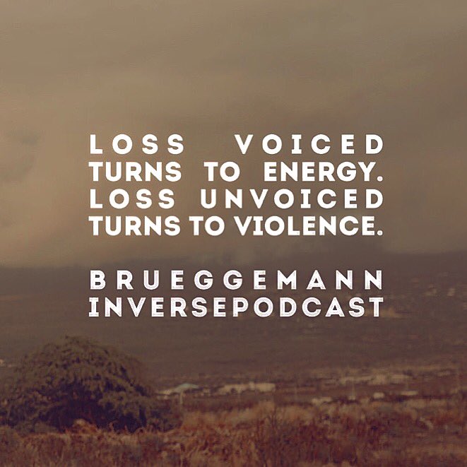 jarrodmckenna's tweet image. “Loss voiced turns to energy. Loss unvoiced turns to violence.” 

@WaltBrueggemann 
#InVersePodcast 
👉 itunes.apple.com/au/podcast/inv…