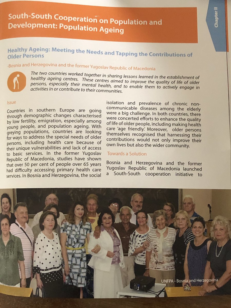 Happy to see #cooperation between 🇲🇰 and #BiH featured as #GoodPractice in #UNFPA #SouthtoSouth cooperation #HealthyAgeing #inclusion #PopulationDynamics