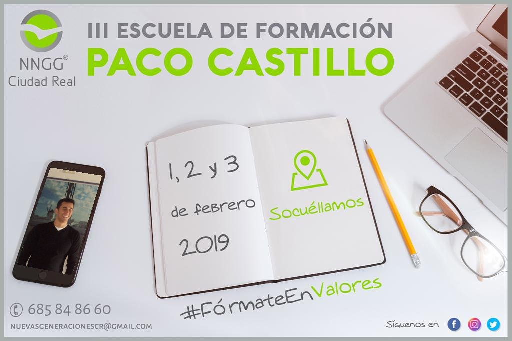 NNGG_CiudadReal's tweet photo. 🔷 Desde @NNGG_CiudadReal hemos preparado nuestra III Escuela de Formación #PacoCastillo que se celebrará durante los días 1, 2 y 3 de febrero en #Socuéllamos.
👉 Será una ESCUELA en mayúsculas, llena de ponentes de los que aprenderemos y emprendemos.
📲 #FórmateEnValores https://t.co/mKakSv0gDI