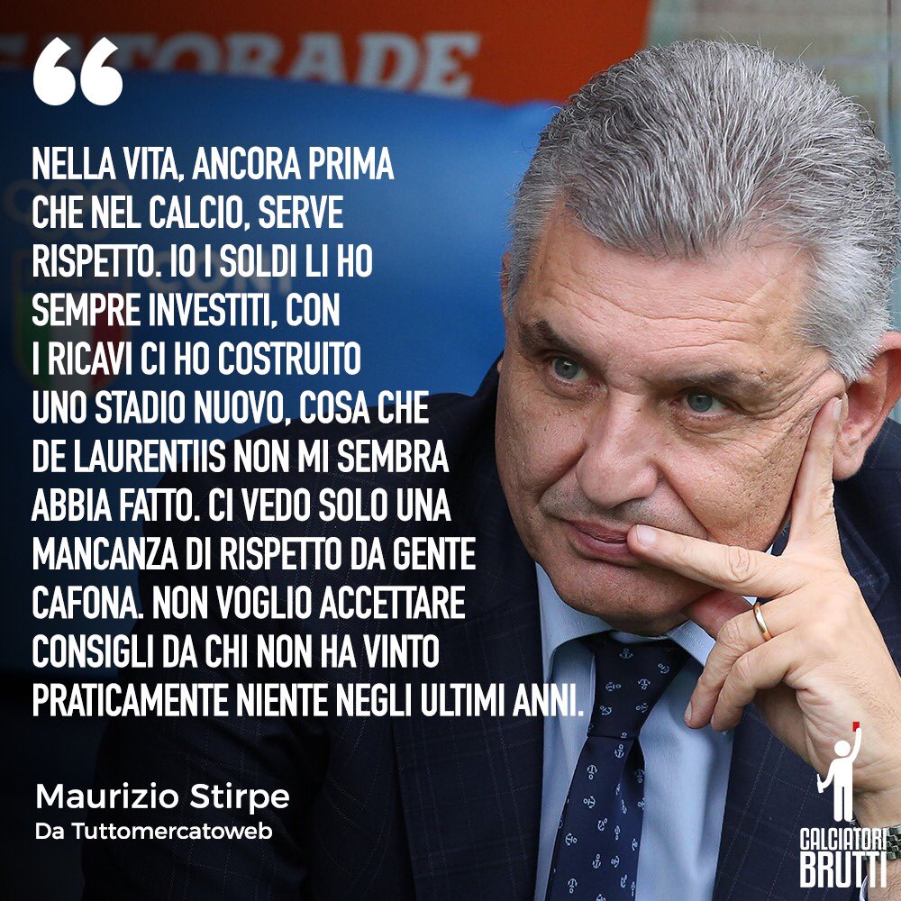 CB_Ignoranza's tweet photo. Il botta e risposta tra ADL e Maurizio Stirpe. In fondo da Napoli a Frosinone sono solo 140 km di veleno. https://t.co/Hf1ggjVWgf