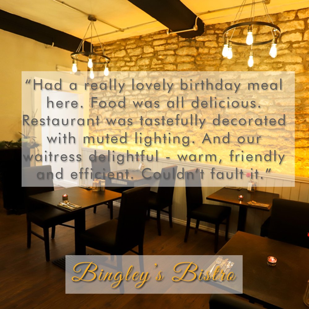 "Had a really lovely birthday meal here. Food was all delicious. Restaurant was tastefully decorated with muted lighting. And our waitress delightful - warm, friendly and efficient. Couldn’t fault it."

tripadvisor.co.uk/Restaurant_Rev…