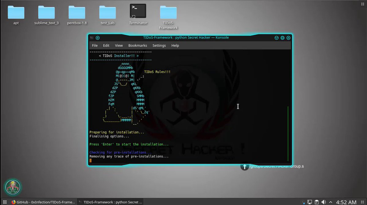 SecretHacker8's tweet photo. #TIDoSFramework - Web Application #Penetration Testing #Framework

@SecretHacker8 
Click It:
https://t.co/YeHYzO3zou https://t.co/fOFF6MEKYO