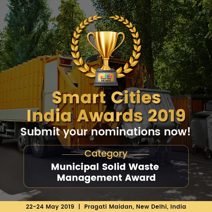 smartcitiesind's tweet photo. @smartcitiesind expo 2019 presents the ‘Municipal Solid Waste Management Award’.
Companies, associations, individuals & others, register your entries here - https://t.co/ZdJcDjozrr
#SmartCitiesIndia #SCI2019 #SmartCitiesIndiaAwards #SmartAwards https://t.co/NxsrNROmKj