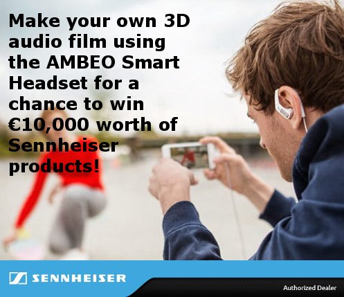 WBS_Ltd's tweet photo. Make a 3D audio film using the AMBEO Smart Headset for your chance to win €10,000 of Sennheiser products!

For more information please visit: https://t.co/bw15yOES5Q

 #Sennheiser #AmbeoSmartHeadset #FilmCompetition #Binaural #Wendysbroadcast #Wendys #WBS @Sennheiser_UK https://t.co/UAoMSCX9xv