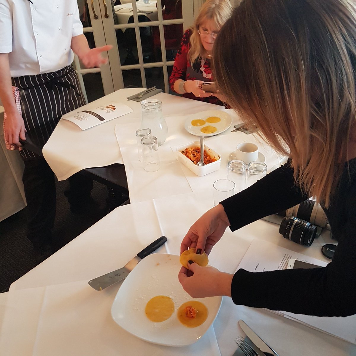 I'm at the lovely <a href="/FalconHotelBude/">Falcon Hotel Bude</a> on a Italian cookery course with <a href="/PeterGorton1/">Peter Gorton</a> . It's going to be a tasty learning experience.