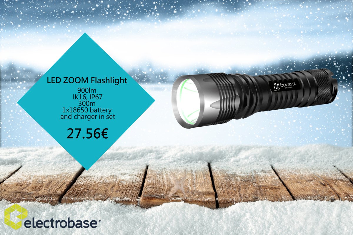 ElectrobaseEu's tweet photo. Belgian quality LED 🔦Flashlight🔦 27.56 €
Buy Here-https://t.co/TjEOy3G3AP
10W Zoomable, 900 lumens, 300 meters, 162x45mm, 3h working time, 1x18650 battery and charger in set, 2 years warranty
#LED #lukturis #BousvalElekter #ElectroBase #Ledflashlight #belgianquality #Shop https://t.co/TmYmrOcPus