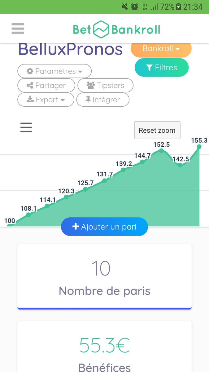 BelluxT's tweet image. 10 tips publié sur le compte depuis le 16/01/2019 
BK initial : 100€
BK au 22/01/2019 : 155€3
+55% 
ça démarre bien 🎅