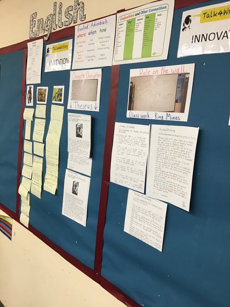 CharlesPrimary's tweet image. Year 5 working hard with Mr Murray on the build-up of their Greek Myths. @PieCorbett #conjuctions #KingMinos #villainproblems