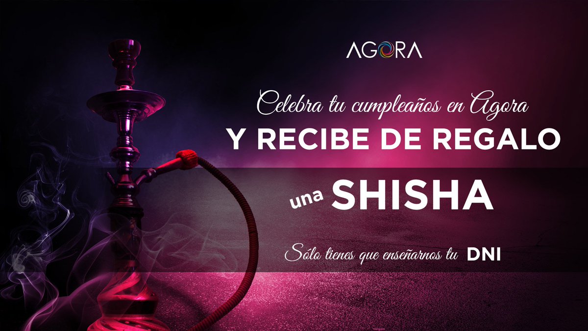 agorasanse's tweet photo. ¿Se acerca tu cumpleaños? Ven a celebrarlo con nosotros en #TerrazaSanse y presentando tu DNI te invitamos a una Sisha. #AgoraSanse https://t.co/bhdWnGhTfE