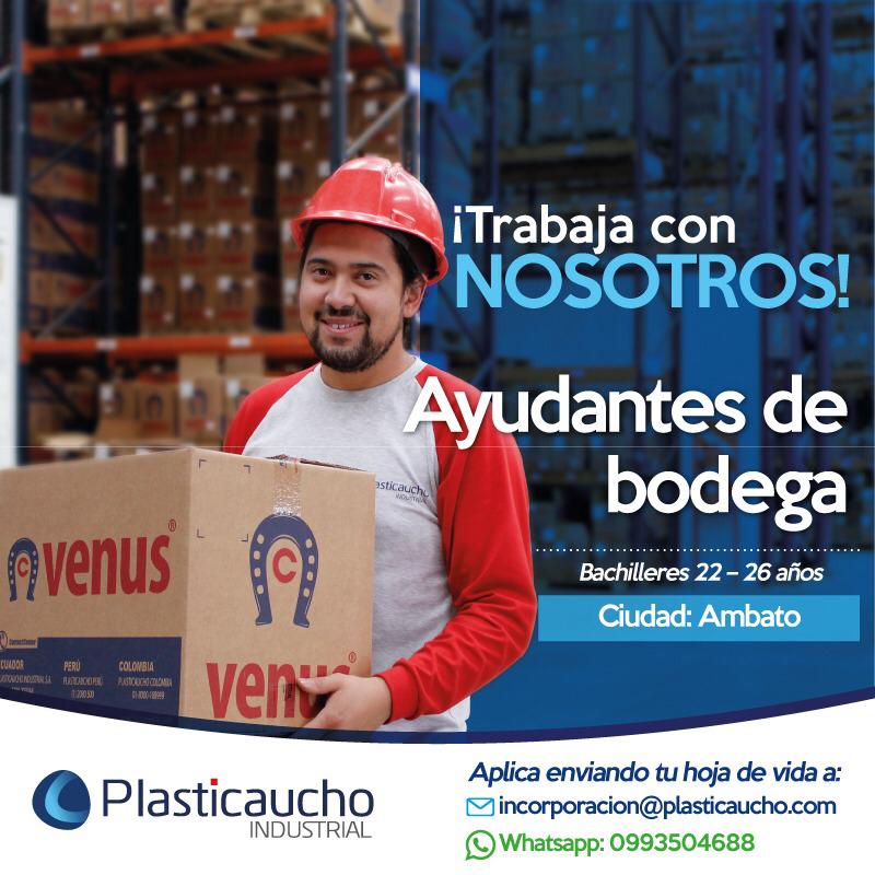 PlasticauchoInd's tweet photo. Atención #ambato #plasticaucho #tungurahua #empleo #trabajo #pasantías #logistica #redsocioempleo #multitrabajos #miércoles #ecuador https://t.co/NSM9DVyJQn