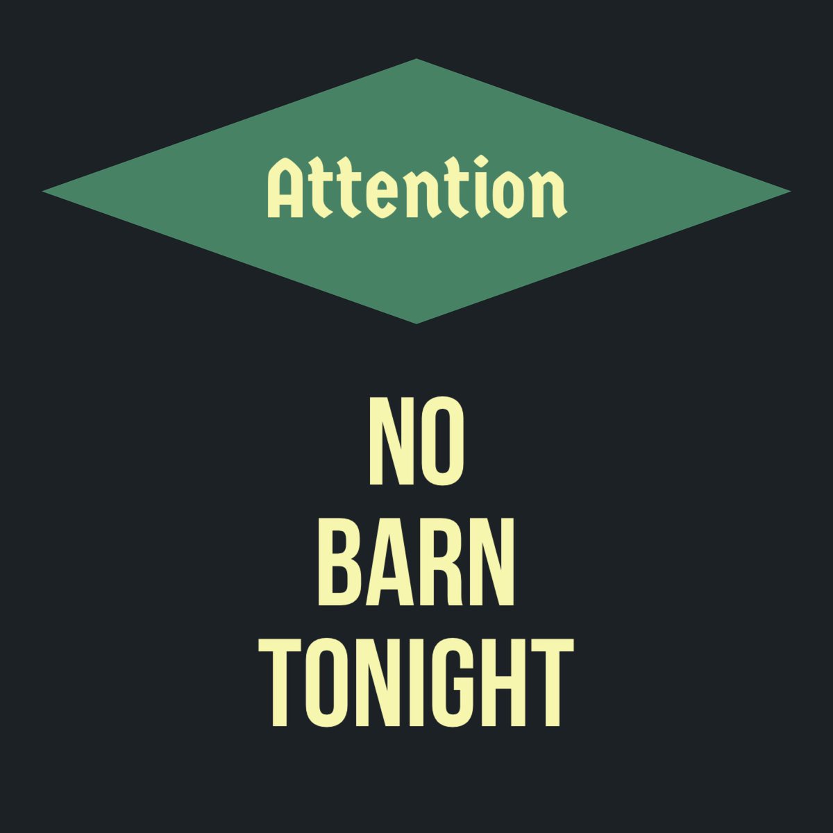 ETBarn's tweet image. ATTENTION 

We will resume next Tuesday as normal!