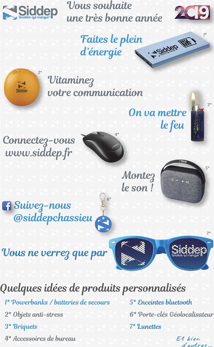 SIDDEP's tweet photo. SIDDEP LA SOCIÉTÉ QUI MARQUE depuis 1982 ! 2019 une super année qui s’annonce ! 🤩 https://t.co/L4q9FWEwyd
