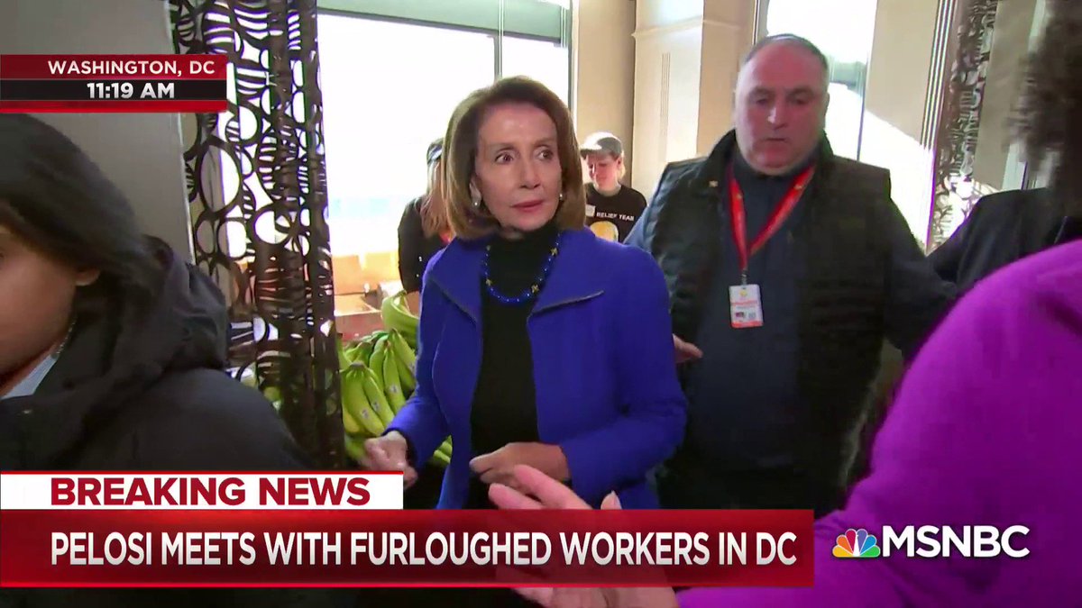WATCH: Speaker Pelosi and Chef José Andrés tour a kitchen that is helping feed federal workers during the month-long government shutdown.