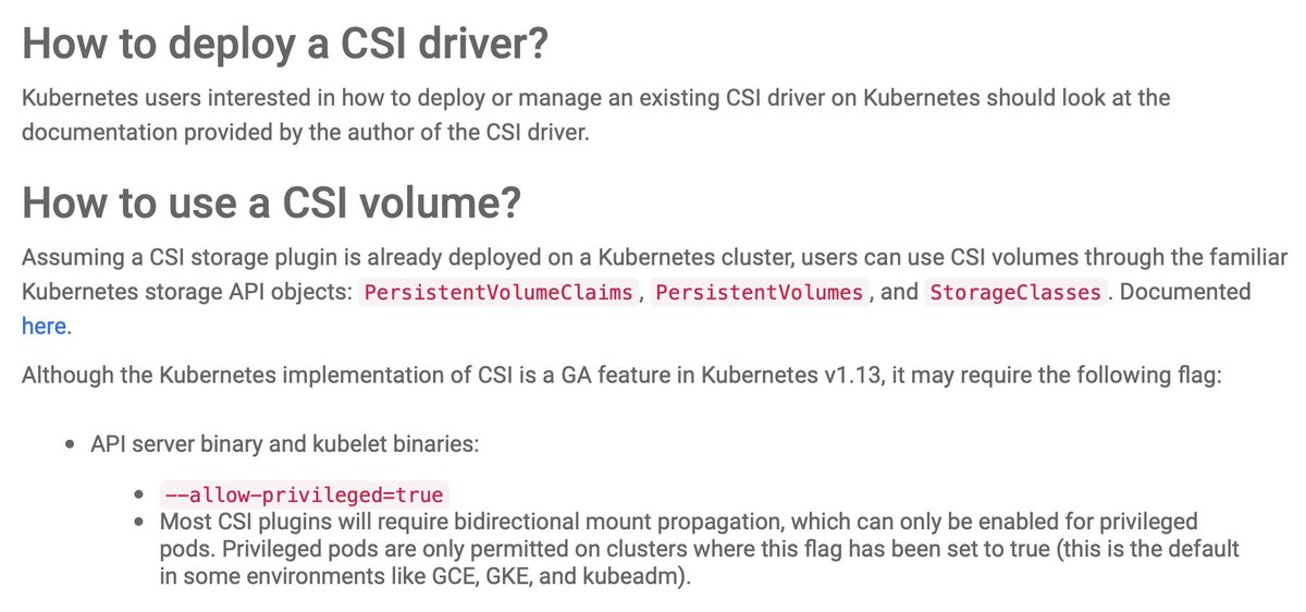kubernetesio's tweet image. Behind on your #K8s blog reading? Check out @the_saad_ali&apos;s recent dive into #Kubernetes&apos; implementation of the #ContainerStorageInterface (CSI), which was promoted to GA in the v1.13 release 🌟🔗 kubernetes.io/blog/2019/01/1…