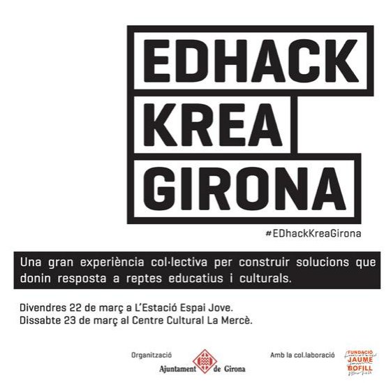 equitatorg's tweet photo. 🔥A #girona s'està preparant una de grossa... 
⁉️Tens idees per connectar l'educació i la cultura? Vols tenir-ne?
💻Doncs no et pots perdre l' #EDhackKreaGirona !
🗓️Reserva't a l'agenda la tarda del 22, i el 23 de març sencer. 
🔙 Torna l' #actitudEDhacker !
🛠️+ info en breu... https://t.co/4hfzJBcgqJ