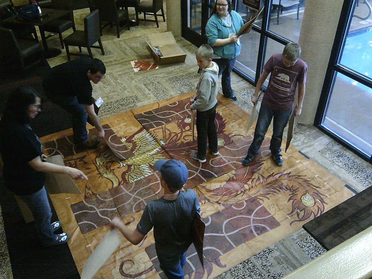 Anoterh fun picture of Giant Tsuro at #BryceCon2019. <a href="/CalliopeGames/">Calliope Games</a>