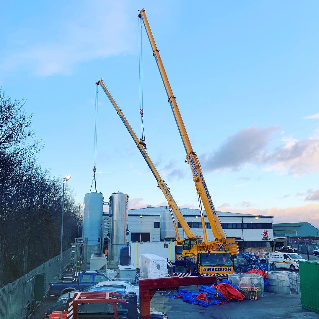 It’s been very exciting watching the <a href="/brainsbrewery/">Brains</a> journey from our factory window! 👋 

#Cardiff