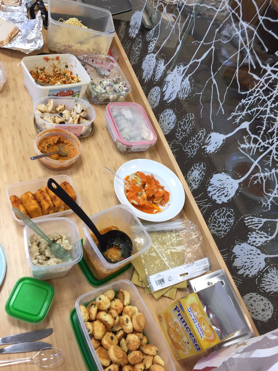 Adrian Isaacs Lab (@adrianisaacslab) on Twitter photo The Isaacs lab celebrating the diversity in the lab with our first International Lunch at the <a href="/UKDRI/">UK Dementia Research Institute</a> Featuring Spanish croquettes, Italian carbonara, Indian chutney, Swedish potato salad, Hungarian stew, English sausage rolls & German kaiserschmarrn!😋 🤤 The Isaacs lab celebrating the diversity in the lab with our first International Lunch at the <a href="/UKDRI/">UK Dementia Research Institute</a> Featuring Spanish croquettes, Italian carbonara, Indian chutney, Swedish potato salad, Hungarian stew, English sausage rolls & German kaiserschmarrn!😋 🤤