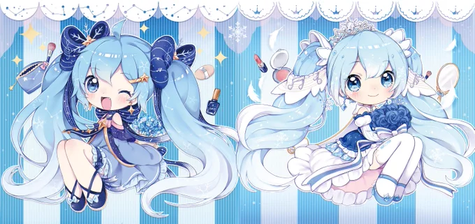 コンパクトミラーのイラストです?❄️ 