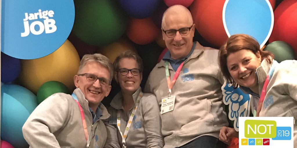 Jarige_Job's tweet image. Vanaf vandaag staat @Jarige_Job op de Nationale Onderwijs Tentoonstelling. Bas, Sharon, Ferdi en Amber ontvangen je graag in Hal 1 stand E01.118!
#NOT2019 #educatieprogramma #spaarkaart #photobooth