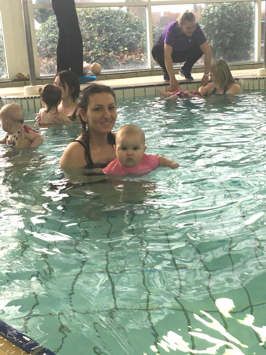 hanniepops's tweet photo. Enfys' first swim.. We had a lovely morning at @JadeJonesPav swimming baths. A baby swim class which doesn't Rob you blind and able to pick and choose if you can make it each week. @aura_cymru @aura_wales #firsttimeswimming #waterbabies #lovethewater https://t.co/rIfGDech12