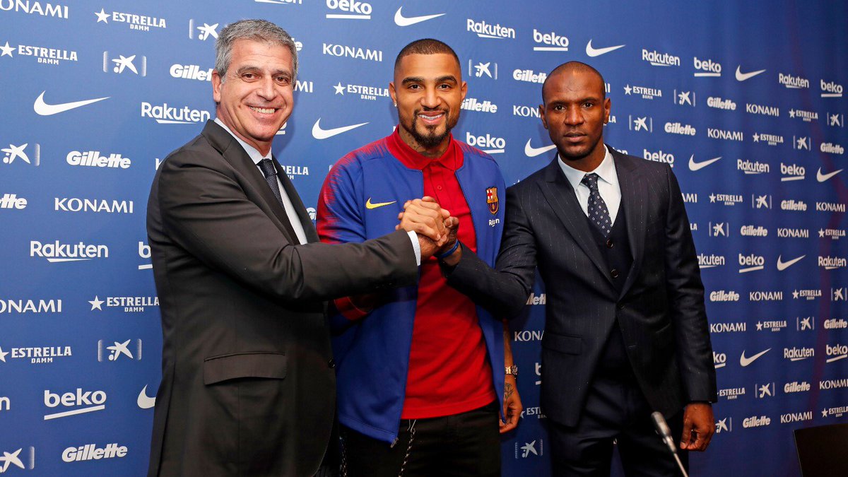 Blaugranarealm's tweet photo. Images from Kevin Prince Boateng's presentation #EnjoyBoateng https://t.co/LisC4UNr5i