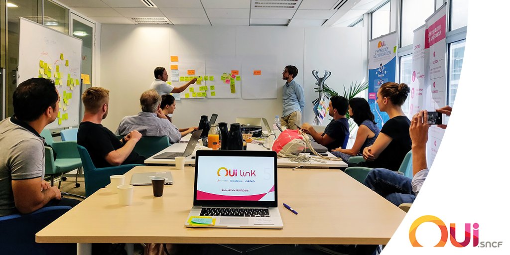SNCFConnectTech's tweet photo. Notre nouvelle promotion #OUILink est au complet ! Nous sommes fiers d'accompagner :
1/@geovelofr le calcul d'itinéraire pour les cyclistes 
2/Dotaki qui personnalise l'expérience client
3/@applifelix le #VTC du scooter électrique
4/@PilgoFrance et ses 12 000 hôtels
Bienvenue ! https://t.co/3LzJ2yBB6l