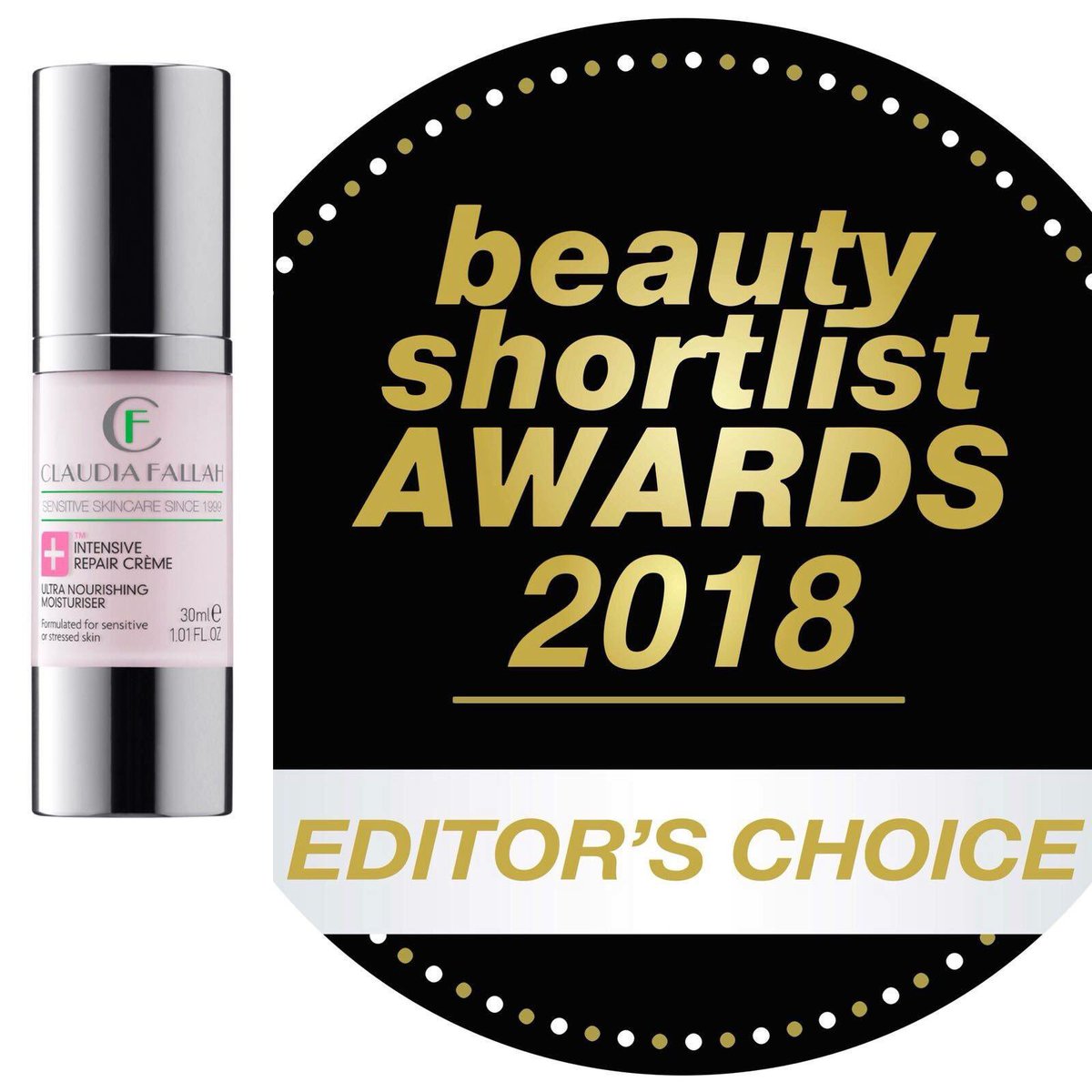 ClaudiaFallah's tweet photo. Did you know? Our wonderful Intensive Repair Creme has won Beauty Shortlist Editor's Choice Award 2018! 

#skincare #claudiafallah #winter #beautyshortlist #natural #organic #2019 #skin #gettheglow #glowingskin #london #madeinengland #uk #british #beautyawards https://t.co/snNzfzzxQL