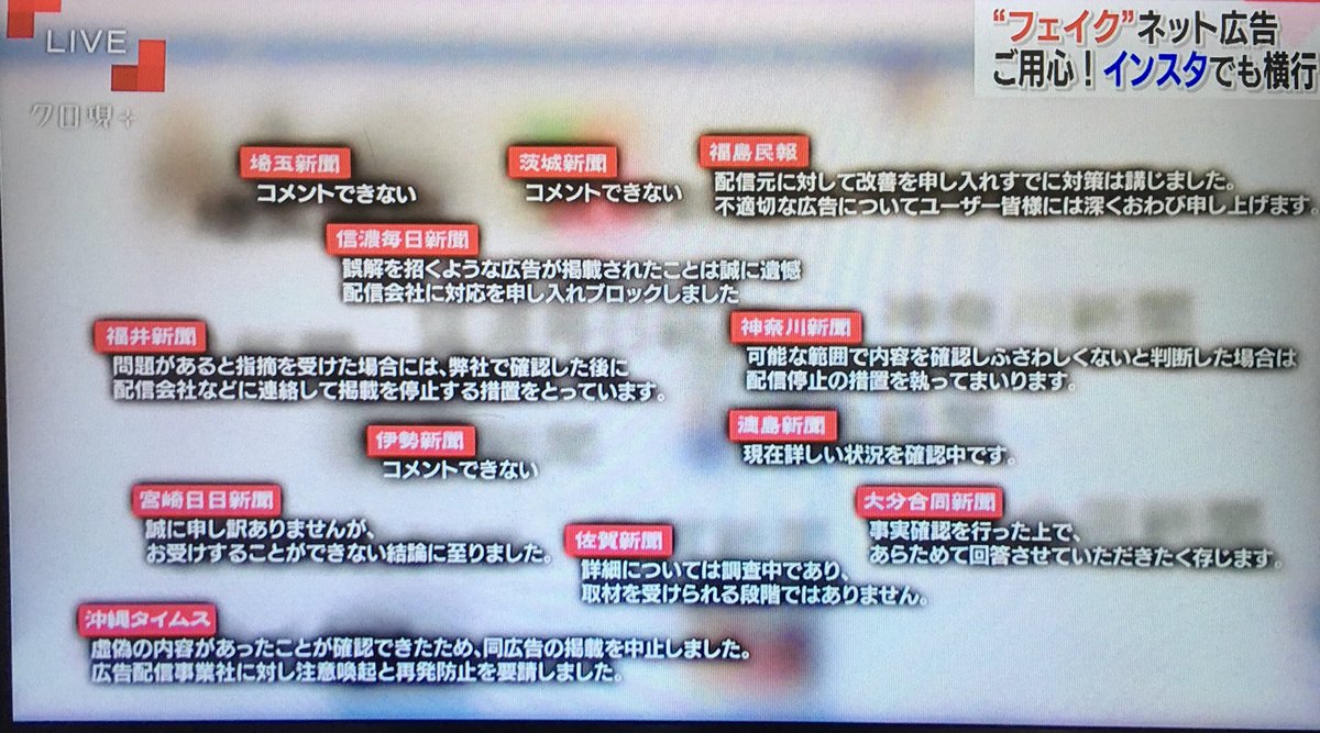 フェイク広告 フェイク広告