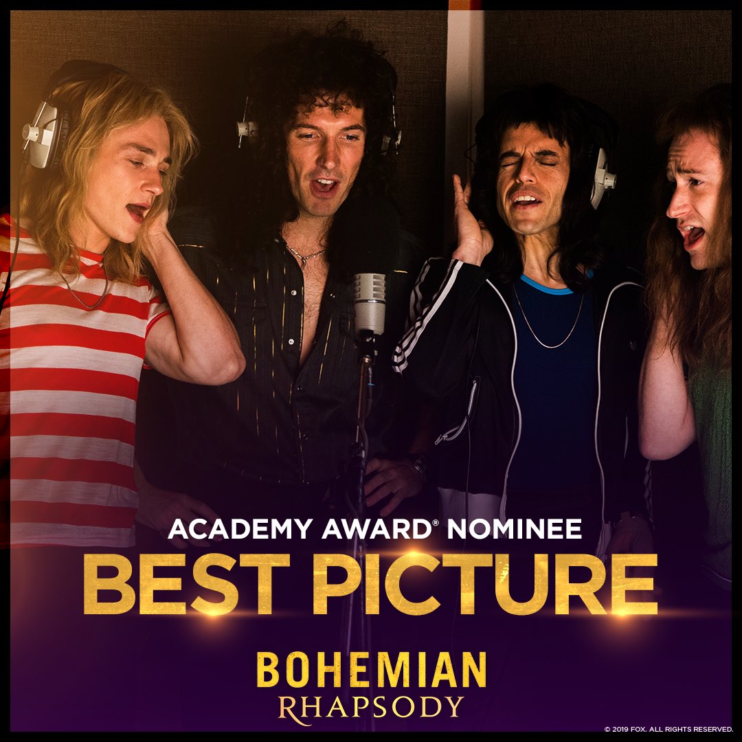 How marvelous, darling! #BohemianRhapsody has been nominated for the Best Picture @TheAcademy Award. #OscarNoms