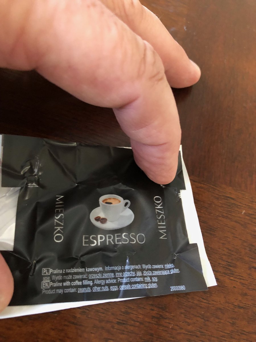 hisharvest's tweet photo. This could be a little bit of heaven in a wrapper! Combining a couple of my favorite food groups-coffee and chocolate! Thereβs a little bit of espresso inside the chocolate...#winningcombo #liquidcenter #hugontheinside https://t.co/DFIiCSpbU0