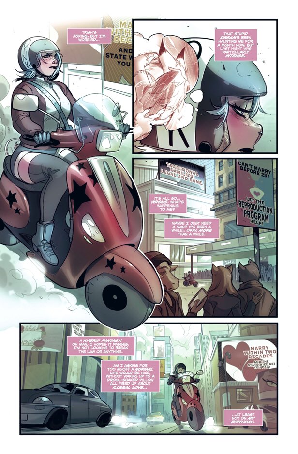 Mirkand's tweet photo. A little collection of random pages from my comic #Unnatural published in english by @ImageComics (12 issues total) and available in comic shops (also on @comiXology). Is also available (3 volumes total or omnibus), with the name #ControNatura in many countries, check it out 💖 https://t.co/dJyT8gs7Gr
