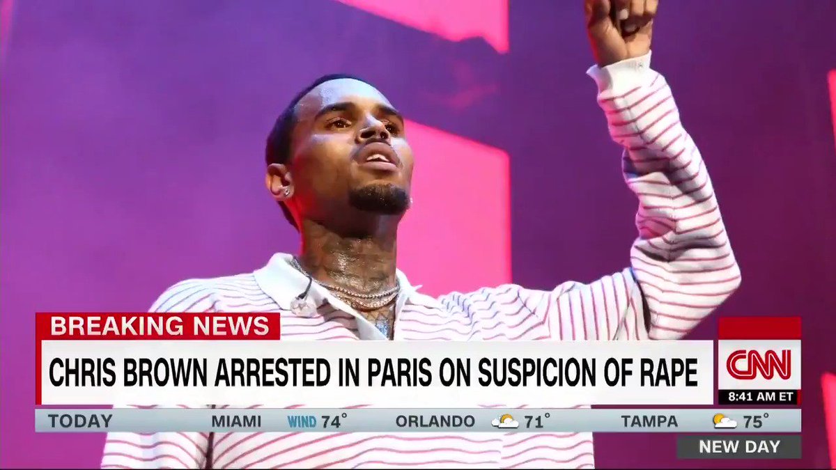 Singer Chris Brown has been arrested in Paris, accused of aggravated rape and drug violations, a French judicial source told CNN https://cnn.it/2Dqoaie