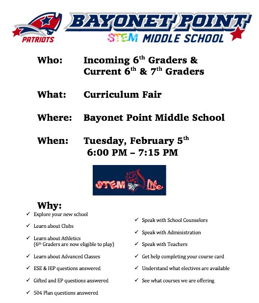 #FromOwlsToPatriots #BPMSCurriculumFair