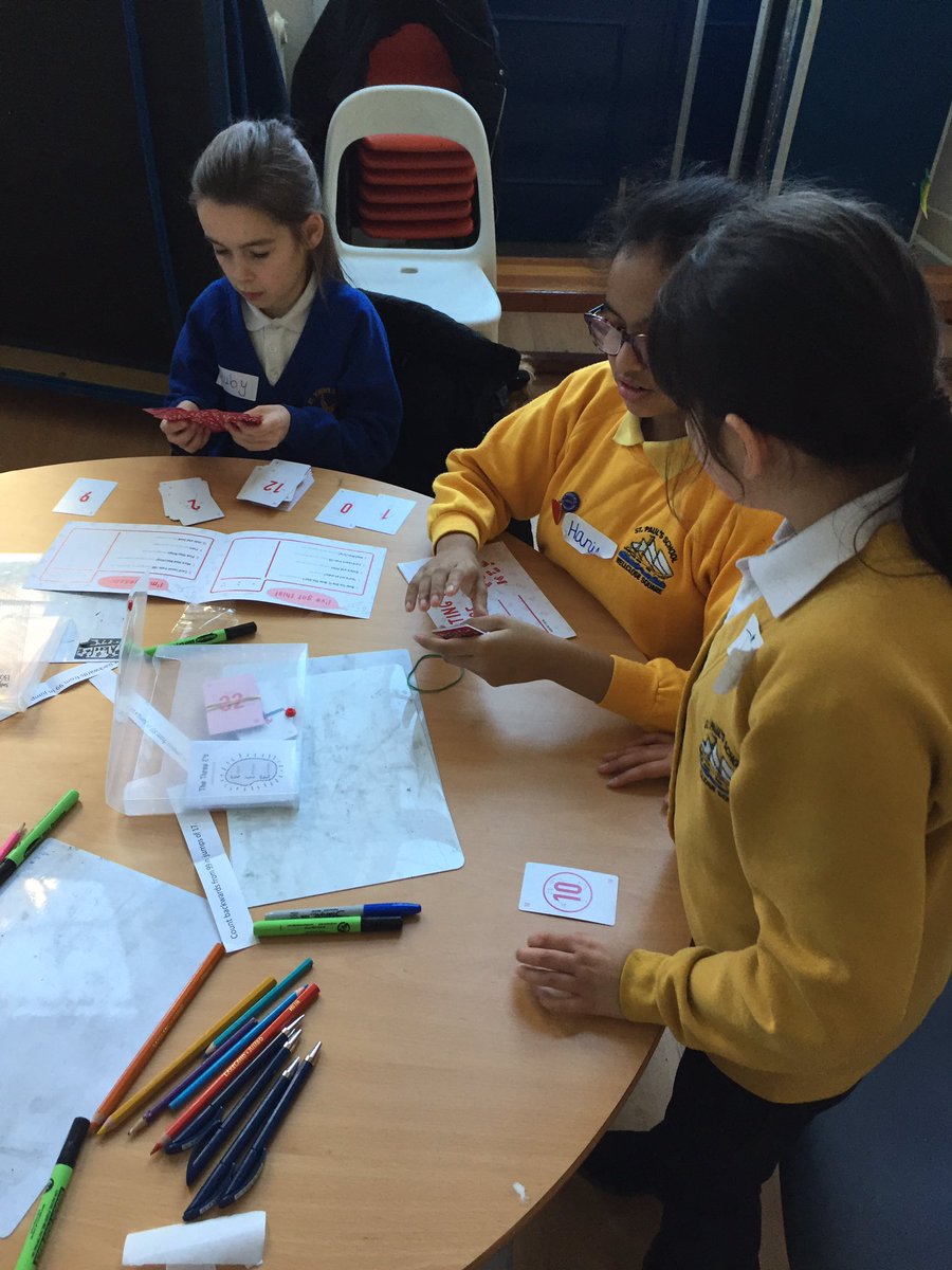 This morning some Class 5 pupils joined their peers at @StPaulsCESchool for FunKey Maths Mentor Training. They can’t wait to get started mentoring some of our younger pupils! #partnerteaching #funkeymaths #mentoring #primarymaths