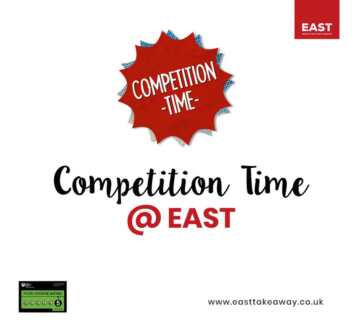 easttakeaway's tweet photo. Competition Time @ East. To be in with a chance of winning a meal to the value of £15.00 simply LIKE this post and TAG another two people. A winner will be selected randomly on Wednesday 30th Jan and will be contacted via Facebook, you're just 3 clicks away from a FREE meal! https://t.co/rMgVZRIIe4