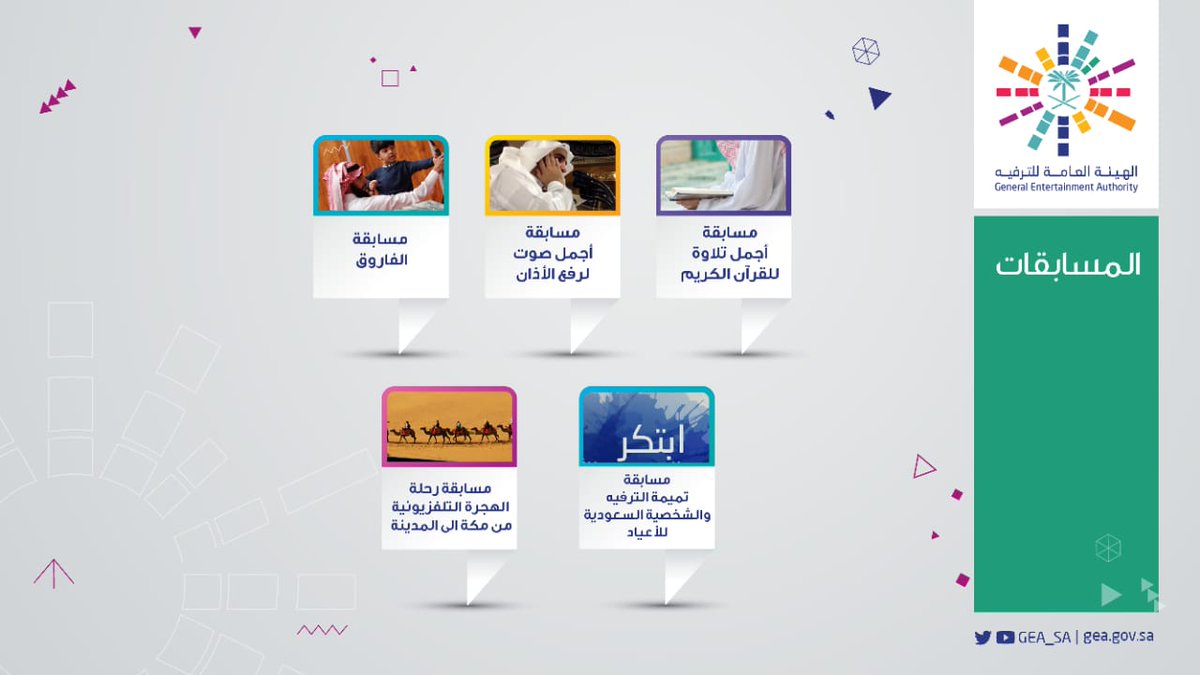 GEA_SA's tweet photo. أعلن معالي رئيس مجلس الإدارة عن مسابقات شهر رمضان المبارك لعام 1440هـ - 2019م، ومسابقات أخرى خلال المؤتمر الصحفي.
#عيشها https://t.co/xSqcGfhvjt