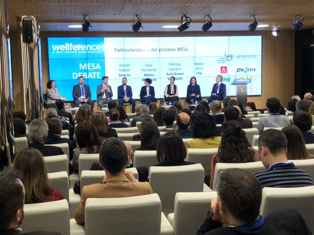 amsustainchange's tweet photo. #WELL Faculty debate at WELLFERENCE Madrid. #ITG, #HOMU, #Arup, #Deerns, #ASLA Green Solutions https://t.co/3bmmOF2XTk