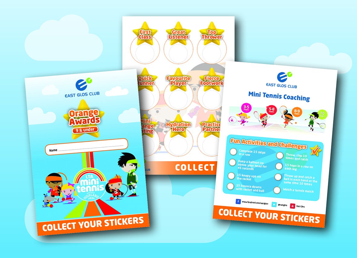 How fun do these LTA Mini Tennis sticker reward booklets look? 🎾 

Designed on behalf of <a href="/eastglos/">East Glos Club | Tennis, Squash, Padel, Racketball</a> 

eastglos.co.uk