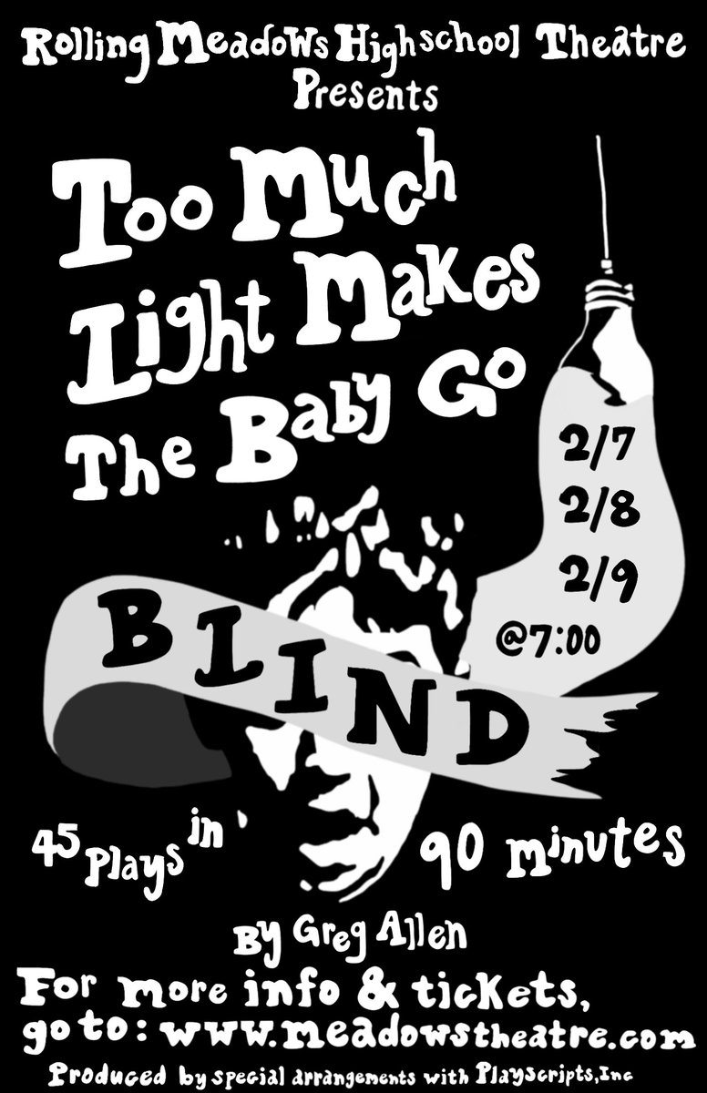 TheatreRMHS's tweet photo. Tickets are now on sale for #TOOMUCHLIGHT! There is a limited amount available so buy yours today!!!!
https://t.co/TBorcQhdK1 https://t.co/4oEryHjqtk
