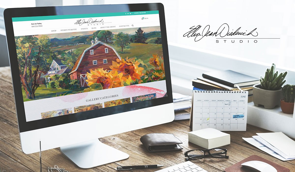 Onsharp's tweet image. Our #webdevlopers love building #websites - especially when beautiful artwork is involved. Check out our recently launched site for for @EJDstudio: bit.ly/2FDGuGM