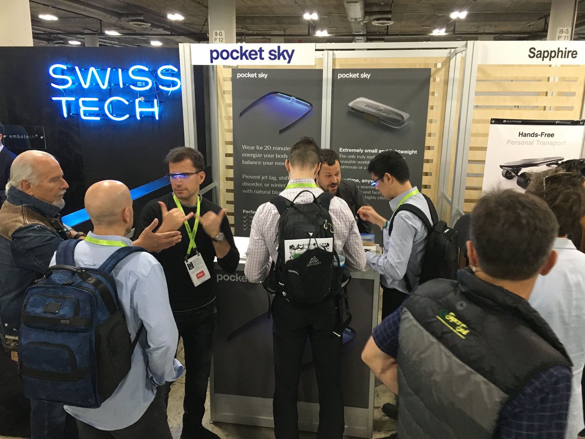 PocketSky's tweet photo. Thank you Las Vegas - CES was an absolute blast! 😎 Here are a few impressions from Pocket Sky at CES 2019! 📷
#PocketSky #Humancentriclight #CES2019 #CES #CES19 #LasVegas #bluelight #sleeptech https://t.co/L5797bH1ta