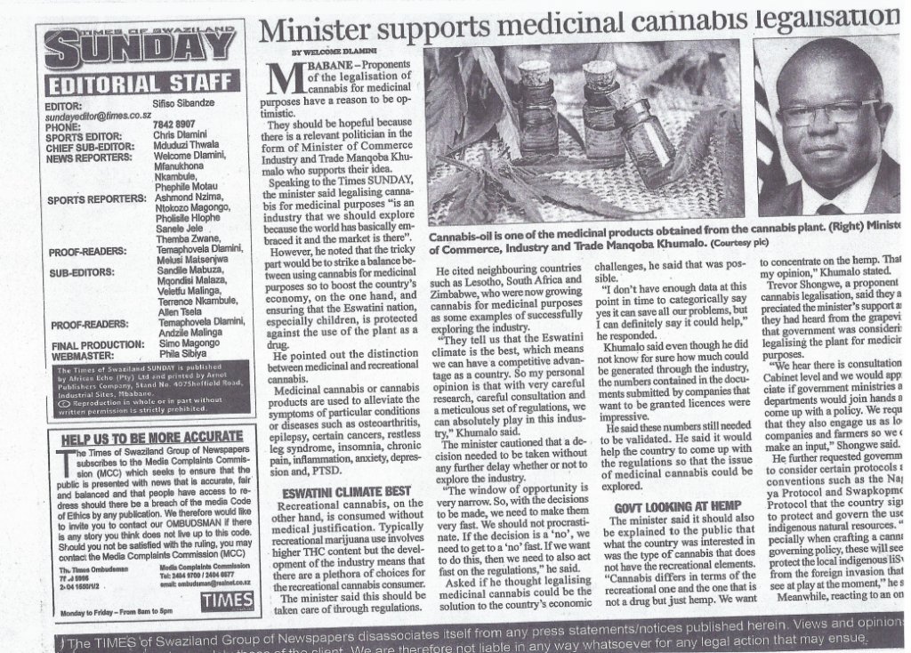 Times Of Eswatini News picconnect