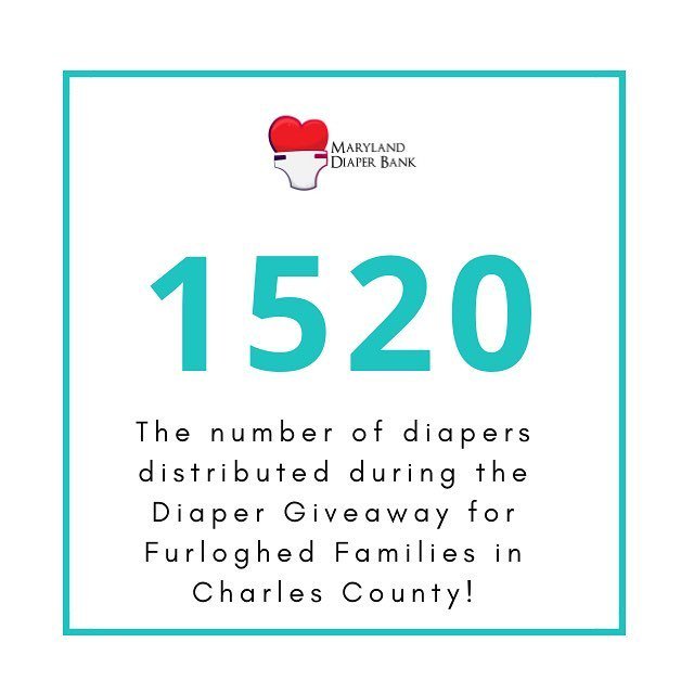 1520 diapers distributed to furloughed families yesterday! Thank you for all your support! .
#mddiaperbank #marylanddiaperbank #poopybabiesneedluvtoo # #diaperneed #diapergap #diapersrus #cleanbottoms #babyhealth #healthybabies #charlescounty #dcbabies #marylandbaby #diaperl…