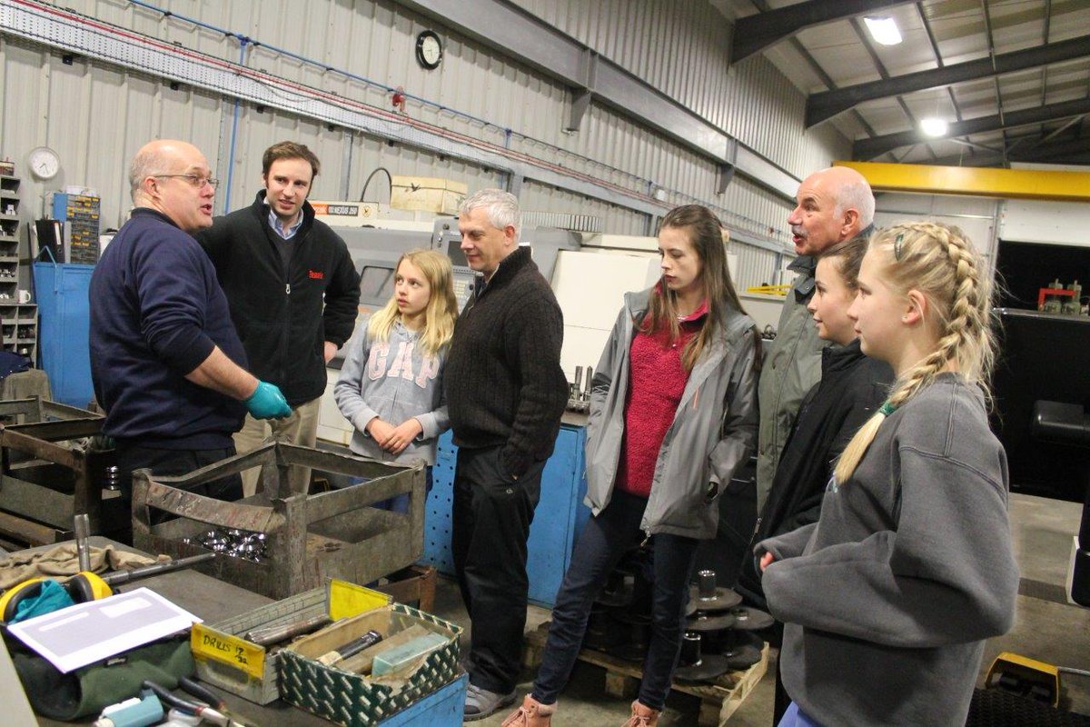 TruroHigh's tweet photo. Our Aspiring Engineers wrapped up warm for a night out with a difference last week when they headed to @TeagleMachinery for a special twilight behind-the-scenes factory tour #ilooklikeanengineer #EngineeringIsForGirls #AimHigh #WomenInSTEM https://t.co/euQTW1D4Ux