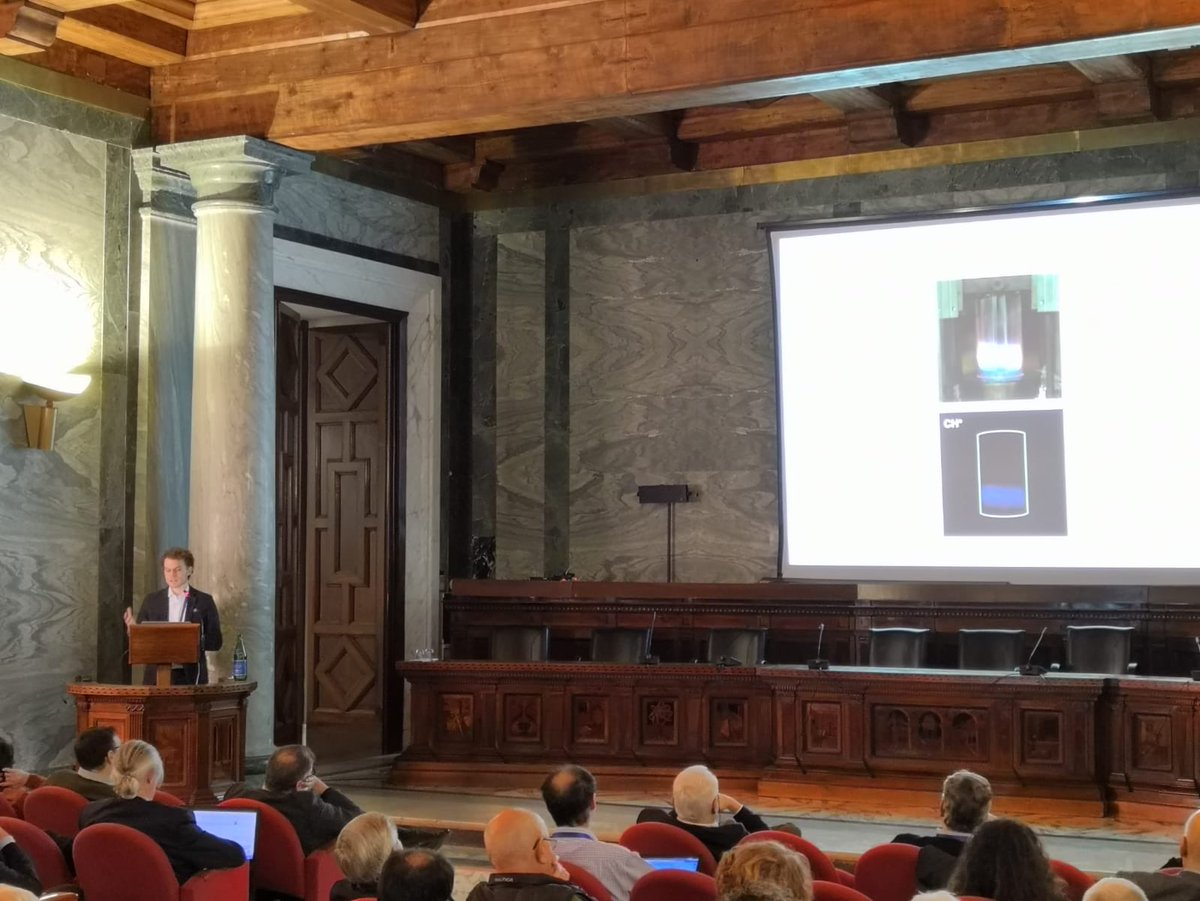 BURN_jrg's tweet photo. Simone Giorgetti,  Michal Lewandowski, and Kevin Verleysen from @BURN_jrg presenting their works at the 1st International Conference on Smart Energy Carriers of @smartcats_COST. Great research! #ICSEC2019 https://t.co/BUeFmb7N7B