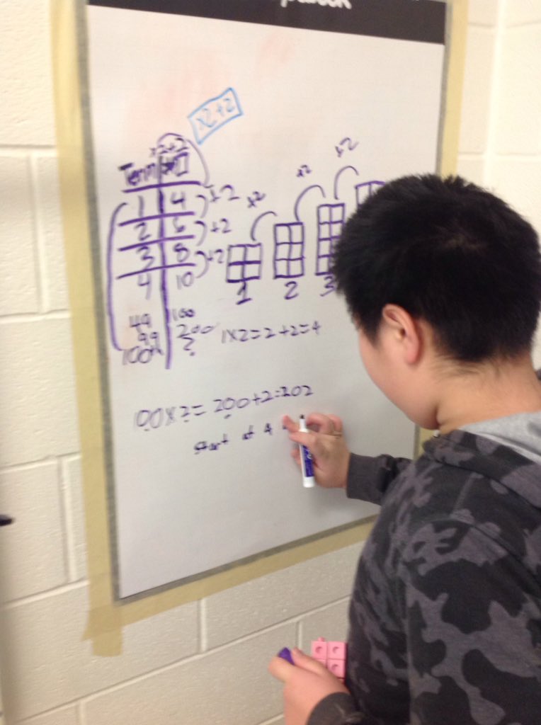 MrBretCarr's tweet photo. Building thinking classroom. Patterning. What's the 100th term? https://t.co/CJec1YLFlt
