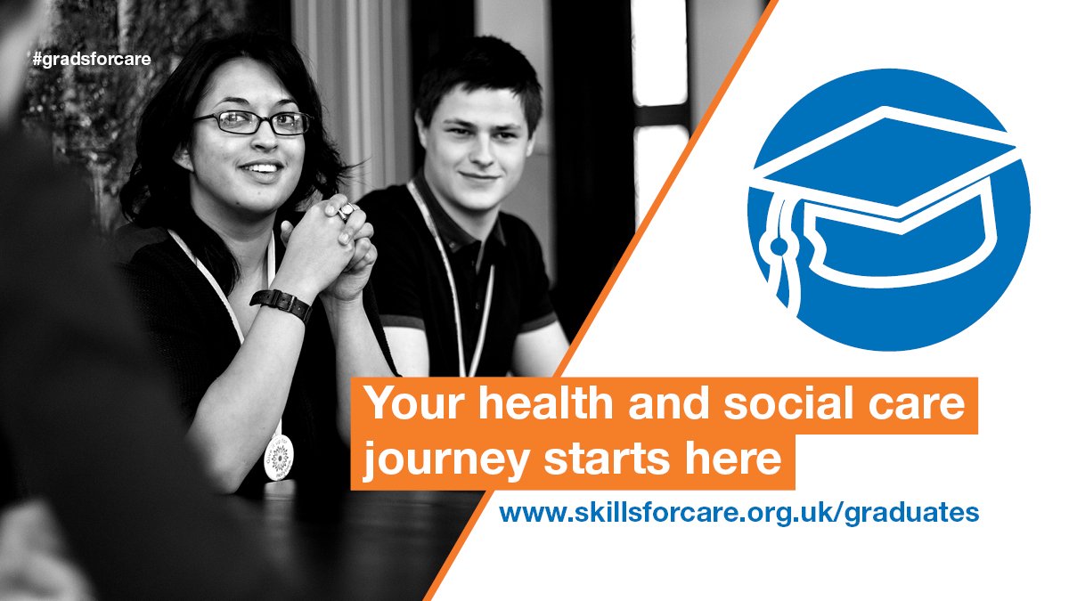 skillsforcare's tweet photo. Develop your knowledge and skills to join one of the fastest growing sectors, as an influential leader – apply for the Graduate Management Programme today: https://t.co/dk2hWu07XT #gradsforcare #socialcare #GradsHour https://t.co/TP7I4sCWrf