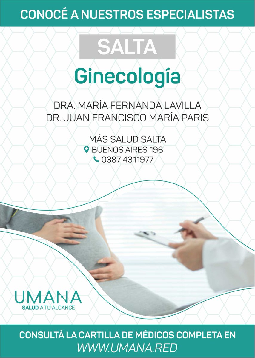 ¡Conocé a nuestros especialistas!

Consultá la cartilla completa en umana.red

#SomosUmana #SalusInclusiva #Salud #SolucionesDeSalud #SaludAtuAlcance